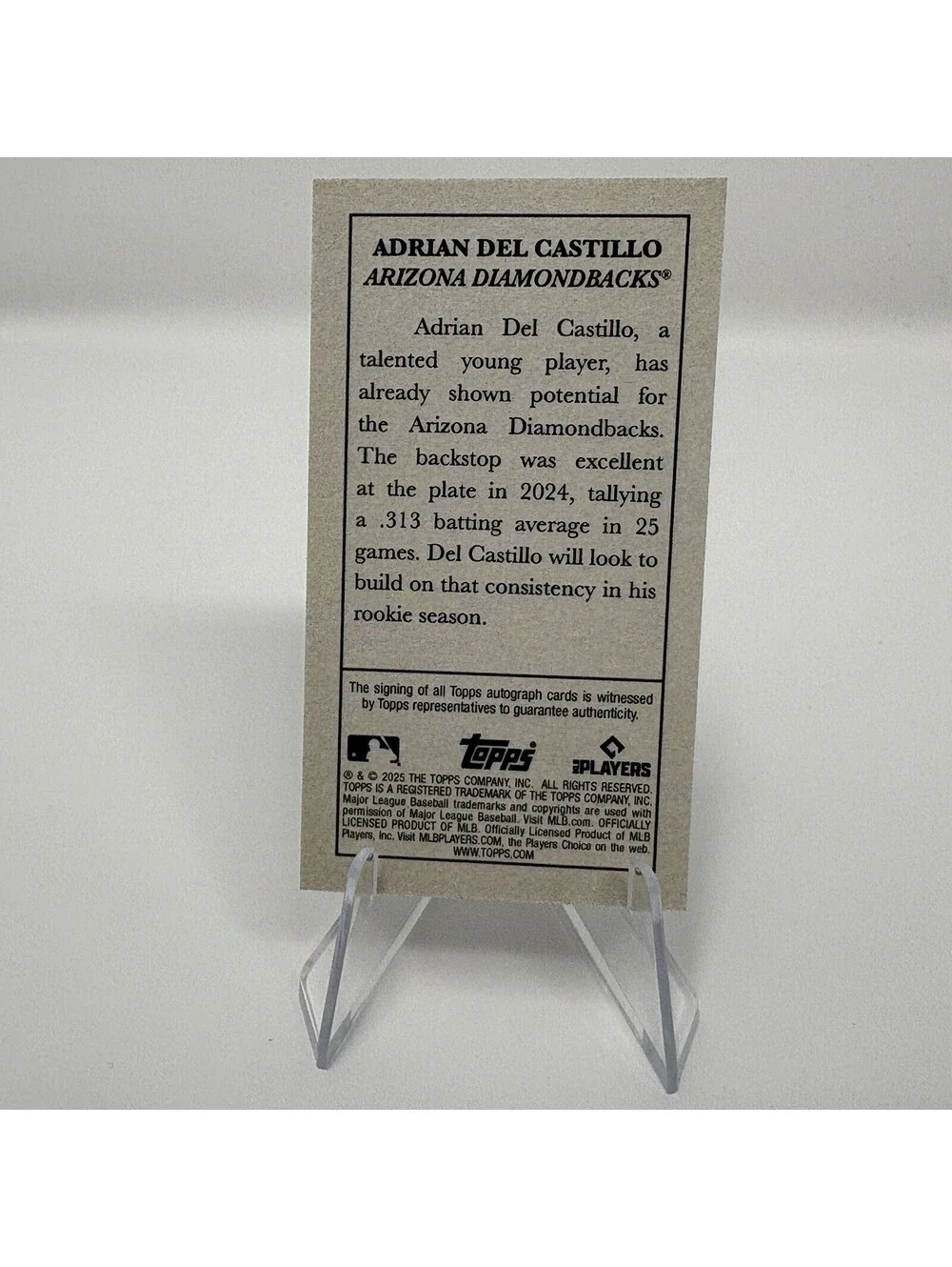 2025 Topps T205 - Adrian Del Castillo Auto Autograph - Arizona Diamondbacks